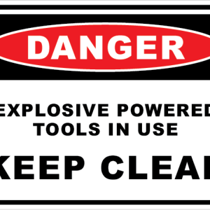 EXPLOSIVE POWERED TOOLS IN USE
